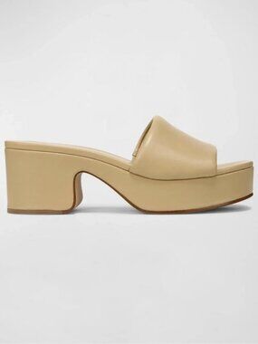 Vince Margo Platform Slide Sandals Blonde Tan US Size 9.5